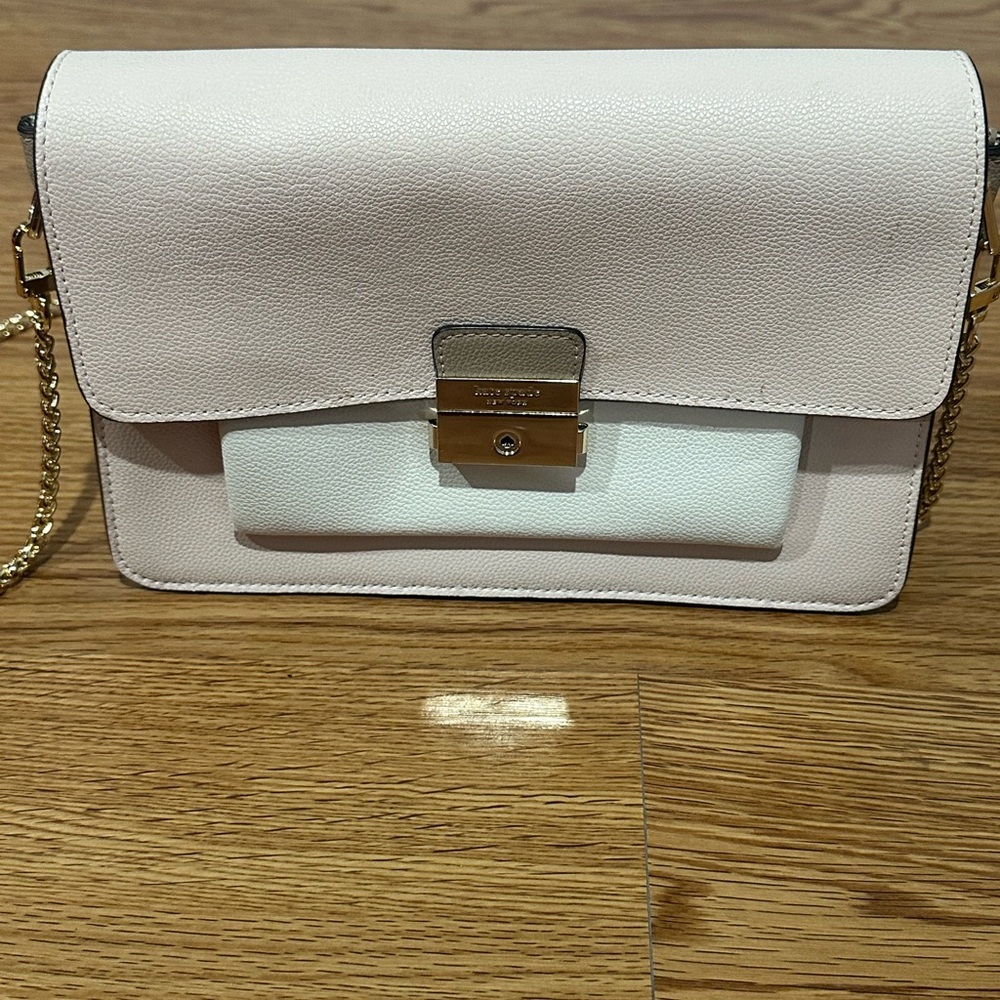Pink and White Kate Spade Bag